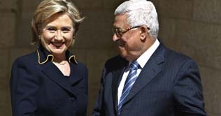 Clinton meets Mehmood Abbas in Abu Dhabi